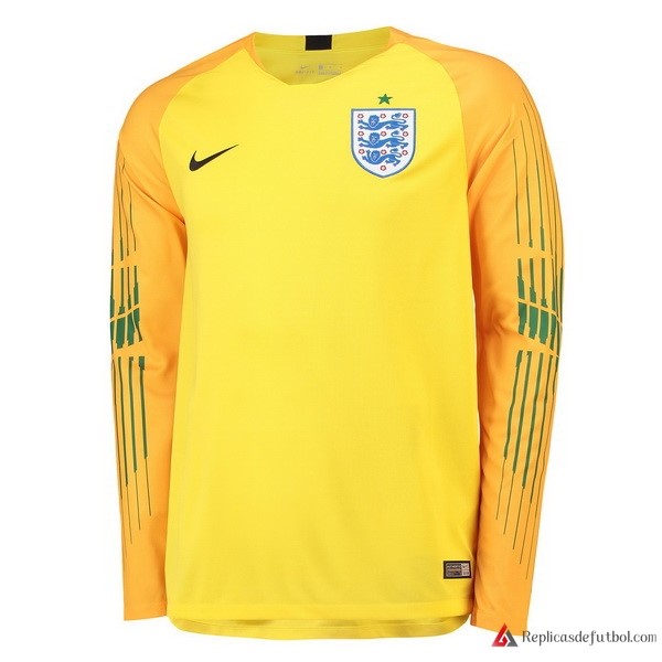 Camiseta Seleccion Inglaterra Manga Larga Portero 2018 Amarillo